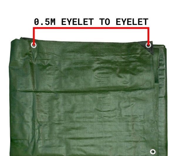220gsm heavy duty waterproof green and brown tarpaulin - Image 4