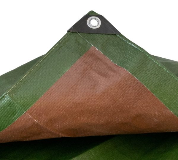 220gsm heavy duty waterproof green and brown tarpaulin - Image 5