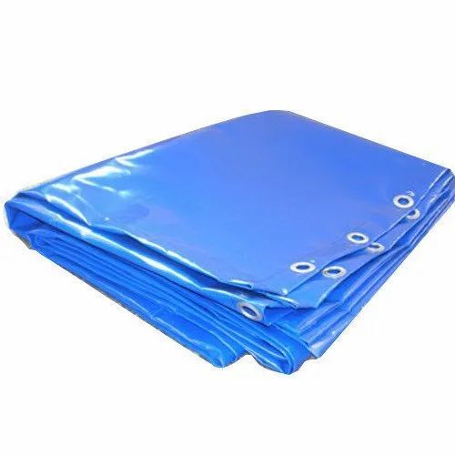 Heavy Duty 220gsm Waterproof Tarpaulin Sheet Blue - Image 3